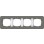 Gira 0214413 Afdekraam E3 4-voudig Donkergrijs Soft-Touch met draagframe zuiver wit glanzend