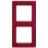 Berker 10126062 Q.1 Afdekraam 2-voudig, rood soft-finish