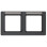 Berker 10226016 Q.1 Afdekraam 2-voudig met tekstveld, antraciet soft-finish Horizontaal