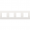 Niko 120-76400 Viervoudige afdekplaat met 71 mm centerafstand Intense white