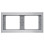 Berker 13637003 K.5 Afdekraam 2-voudig, Horizontaal, Aluminium