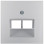 Berker 14091404 S.1/B.3/B.7 Centraaldeel RJ-datacontactdoos 2-v met 45°-uitgang  aluminium mat