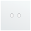 Niko 154-57102 Enkelvoudige afdekplaat voor tweevoudige schakelfuncties Toggle Steel white coated
