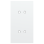 Niko 154-57852 Tweevoudig afdekplaat, verticaal 71 mm centerafstand, voor tweevoudige schakelfuncties Toggle steel white coated