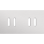 Niko 155-56802 Tweevoudig afdekplaat, horizontaal 71 mm centerafstand, voor tweevoudige schakelfuncties Rocker Alu grey