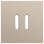 Niko 166-56102 Enkelvoudige afdekplaat voor tweevoudige schakelfuncties Rocker steel champagne coated