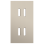Niko 166-56852 Tweevoudig afdekplaat, verticaal 71 mm centerafstand, voor tweevoudige schakelfuncties Rocker steel champagne coated