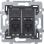 Niko 170-79262 2 RJ45-aansluitingen UTP Cat. 6, klaar voor PoE++, vlakke uitvoering, incl. sokkel 71 x 71 mm met schroefbevestiging