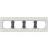 Gira 0214421 Afdekraam E3 4-voudig Lichtgrijs Soft-Touch met draagframe antraciet
