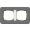 Gira 0212413 Afdekraam E3 2-voudig Donkergrijs Soft-Touch met draagframe zuiver wit glanzend