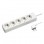 Kaiser Martin 1065ZL3 Tafelcontactdoos 5-voudig met randaarde 3,0 meter snoer Wit