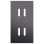 Niko 224-56852 Tweevoudig afdekplaat, verticaal 71 mm centerafstand, voor tweevoudige schakelfuncties Rocker alu black brushed