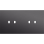 Niko 224-57802 Tweevoudig afdekplaat, horizontaal 71 mm centerafstand, voor tweevoudige schakelfuncties Toggle alu black brushed