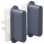 Niko 226-56002 Set Tweevoudige Schakelfuncties Rocker Alu blue grey