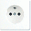 Busch Jaeger 2399 UCKS-884 Losse centraalplaat t.b.v. wcd penaarde Studiowit mat (België)