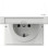 Gira 445470 F100 Wandcontactdoos met randaarde 16A 250V met klapdeksel Zuiver wit glanzend