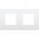 Niko 131-76800 Tweevoudige afdekplaat met 71 mm centerafstand Lunar white 