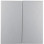 Berker 85142183 S.1/B.3/B.7 Drukknop-opzetmodule, 2-voudig aluminium mat