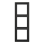 Jung AL 2983 AN Afdekraam voor horizontale en verticale combinatie 3-voudig Antraciet (gelakt aluminium)