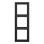 Jung AL 2983 D Afdekraam voor horizontale en verticale combinatie 3-voudig Dark (gelakt aluminium)
