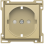 Niko 221-66901 afwerkingsset voor wandcontactdoos met randaarde en kinderveiligheid, Alu gold coated