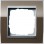 Gira 0211766 Event Clear Afdekraam 1-voudig Clear Bruin met overgangsafdekplaat Aluminium