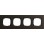 Gira 0214127 Afdekraam Esprit Viervoudig Aluminium bruin