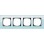 Gira 021418 Afdekraam Esprit Viervoudig Glas mint