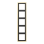 Jung ME 2985 C Afdekraam voor horizontale en verticale combinatie 5-voudig Messing Klassiek