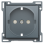 Niko 220-66901 afwerkingsset voor wandcontactdoos met randaarde en kinderveiligheid, Alu grey coated