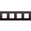 Niko 124-76400 Viervoudige afdekplaat met 71 mm centerafstand Intense dark brown