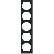 Busch Jaeger 1725-45M Busch-art linear 5-voudig Zwart mat