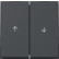 Gira 329467 TX_44 Wip 2-voudig met 2 pijlsymbolen Antraciet