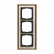 Busch Jaeger 1723-846 Busch-dynasty Afdekraam 3-voudig Messing antiek Decor Ivoorwit 