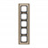 Busch Jaeger 1725-846 Busch-dynasty Afdekraam 5-voudig Messing antiek Decor Ivoorwit