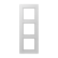 Jung AV 583 GLM WW Glazen afdekraam 3-voudig Alpine wit