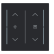 Busch Jaeger LFDW/A.2.70.11-45M Busch-art linear Afdekking 2-voudig wip voor keypad met symbool “Dimmen/Jaloezie" Zwart mat