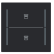 Busch Jaeger LFJT/A.2.70.11-45M Busch-art linear Afdekking 2-voudig wip voor keypad met symbool “dimmen" Zwart mat